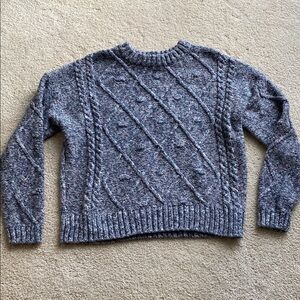 Gray Cable Knit Sweater